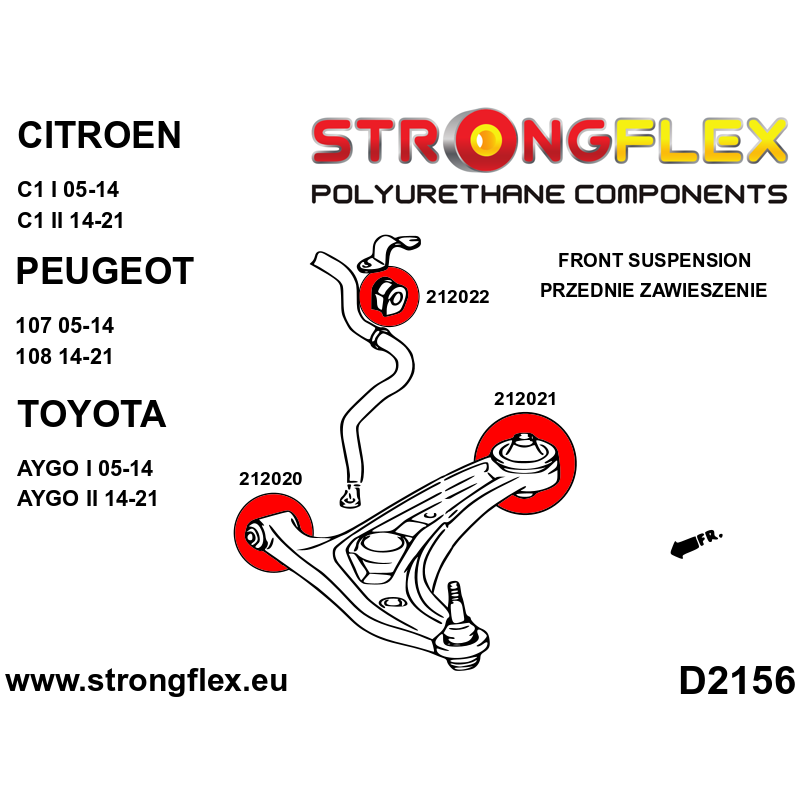 212020A: Front control arm – front bush 31mm SPORT