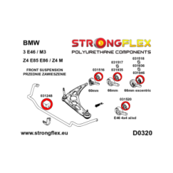 031936A: Front lower arm bush 66mm excentric - custom wishbone SPORT