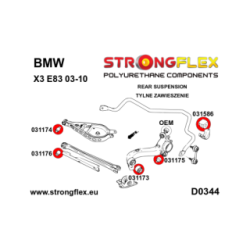 036096A: Rear suspension bush kit SPORT