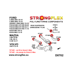 076154B: Rear suspension bush kit