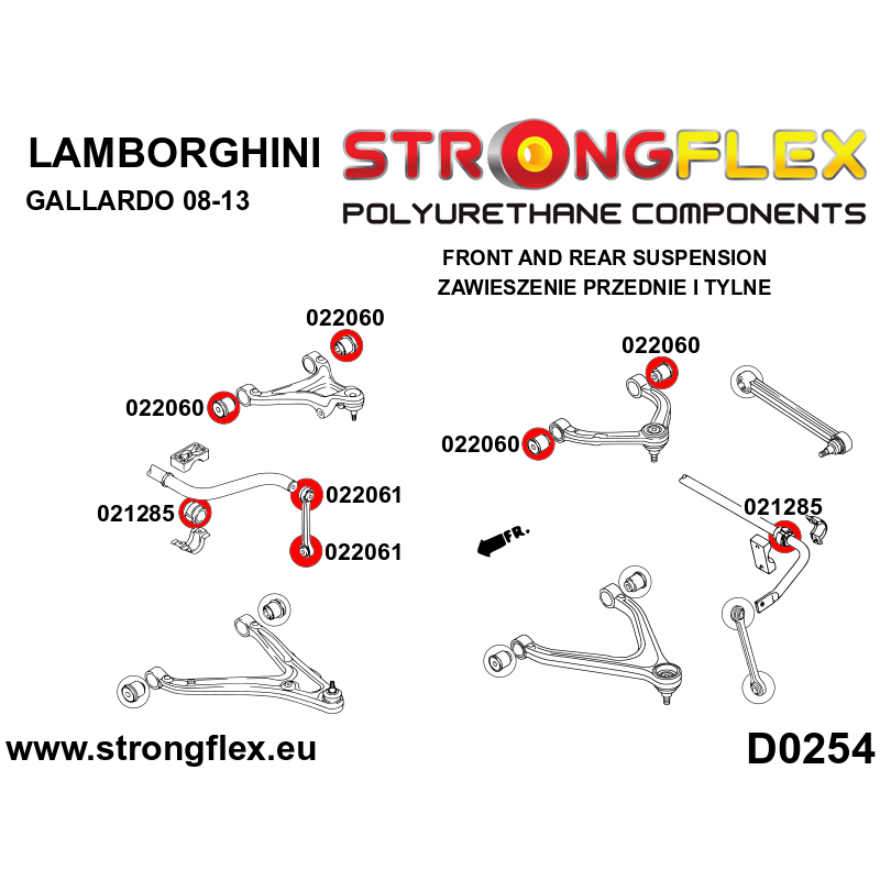 022061A: Front anti roll bar link bush SPORT