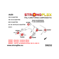 026269A: Rear suspension bush kit SPORT