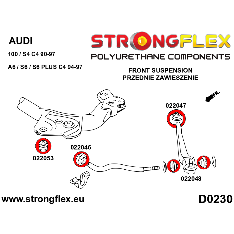 022053B: Front subframe bush – front