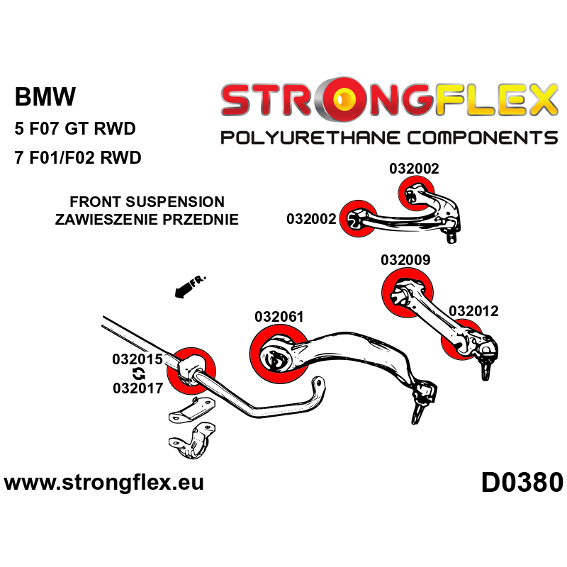 032061A: Front lower wishbone bush – front SPORT