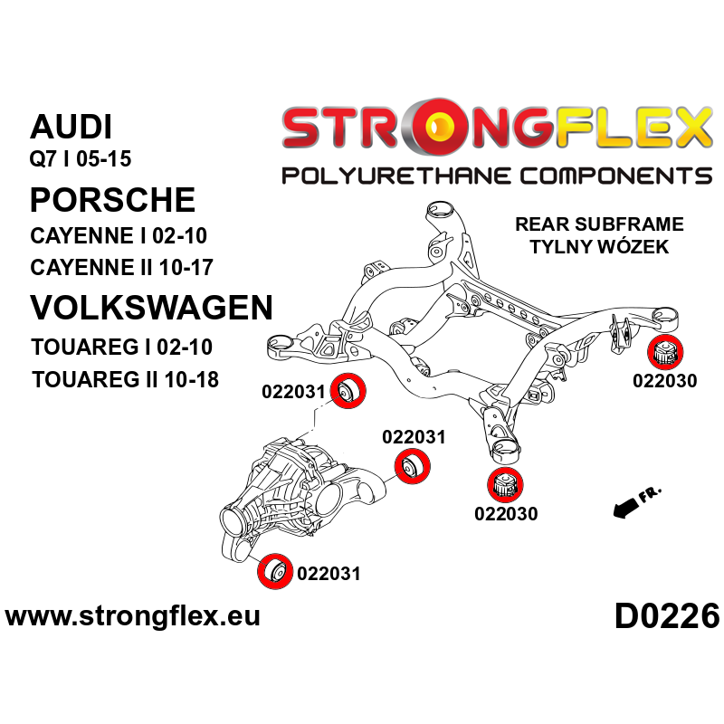 026258A: Full suspension polyurethane bush kit SPORT
