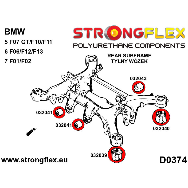 032039B: Rear subframe – front bush