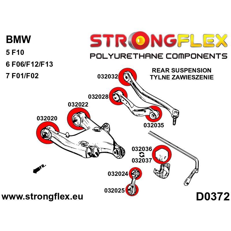 032025A: Rear rocker arm link - lower bush SPORT