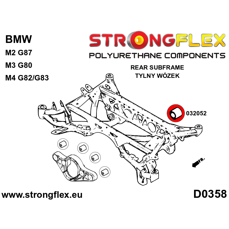 032052A: Rear diff mount - rear bush SPORT