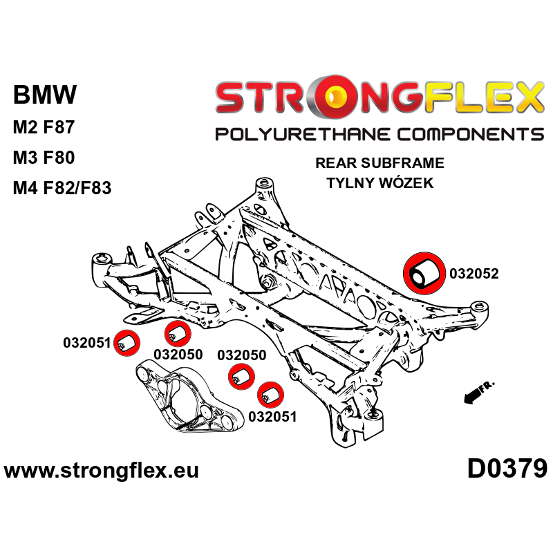 032051B: Rear diff mount - front bush