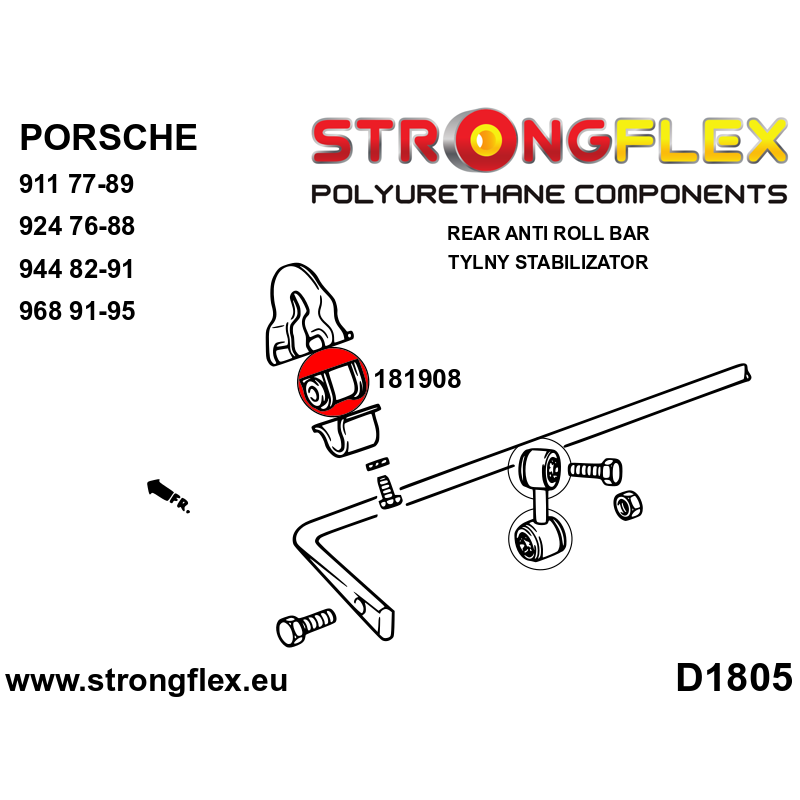 181908B: Rear anti roll bar bush