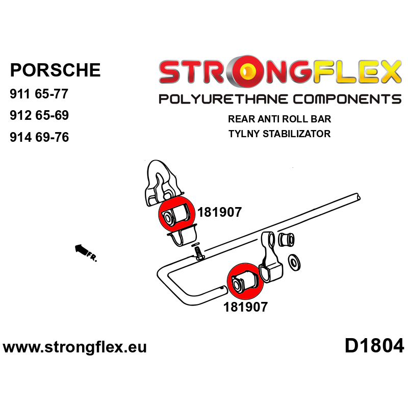181907A: Rear anti roll bar bush SPORT