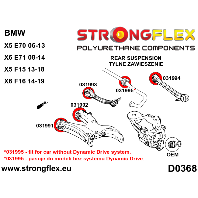 031994B: Rear upper arm – rear bush