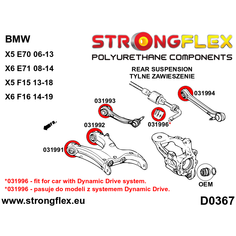 031994A: Rear upper arm – rear bush SPORT