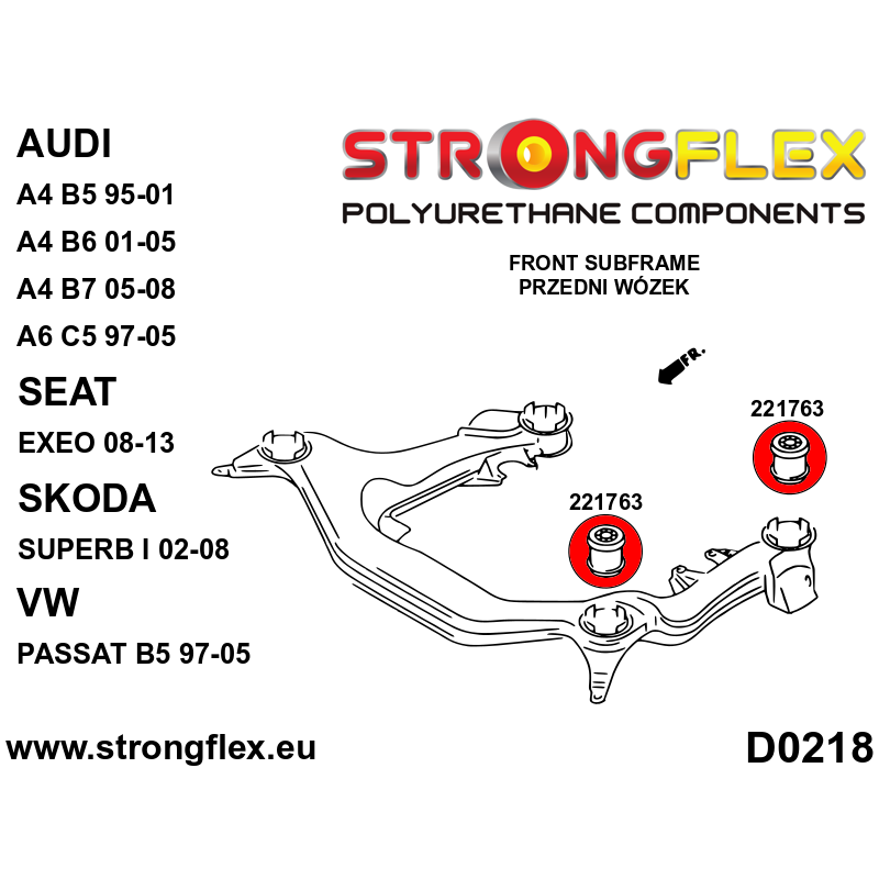 026239A: Full suspension bush kit SPORT