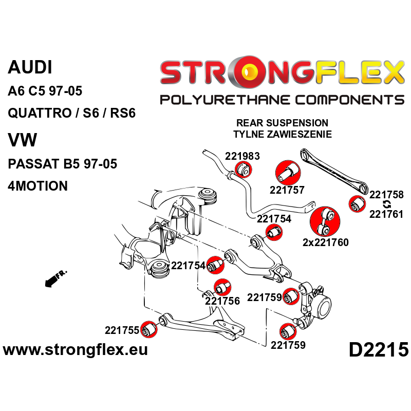 026239A: Full suspension bush kit SPORT
