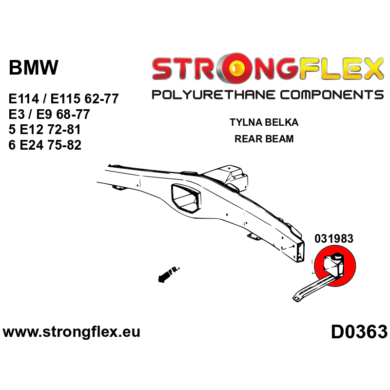 031983A: Rear beam bush SPORT