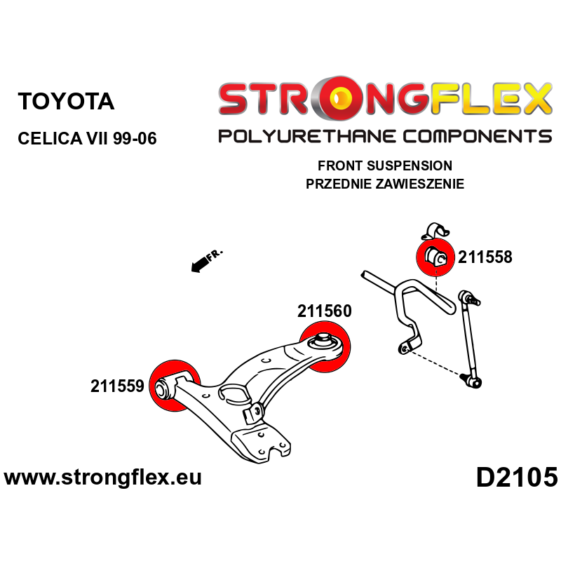 211559A: Front wishbone front bush SPORT