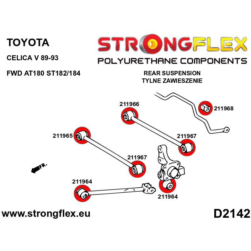 216263A: Full suspension bush kit SPORT