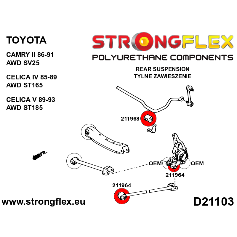 211968B: Rear stabilizer bush
