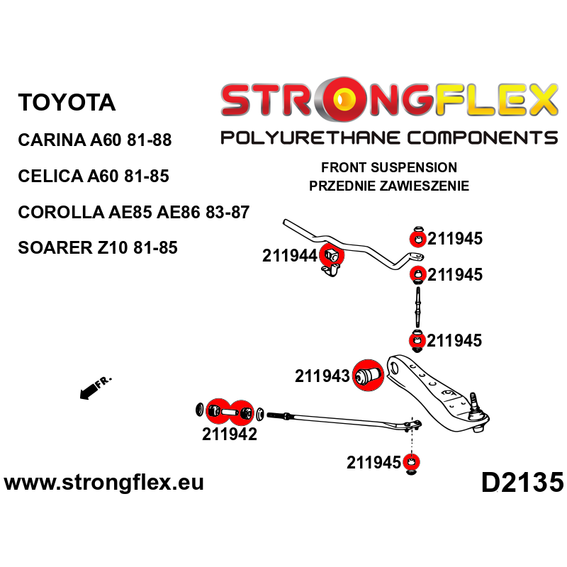 216254B: Full Suspension bush kit