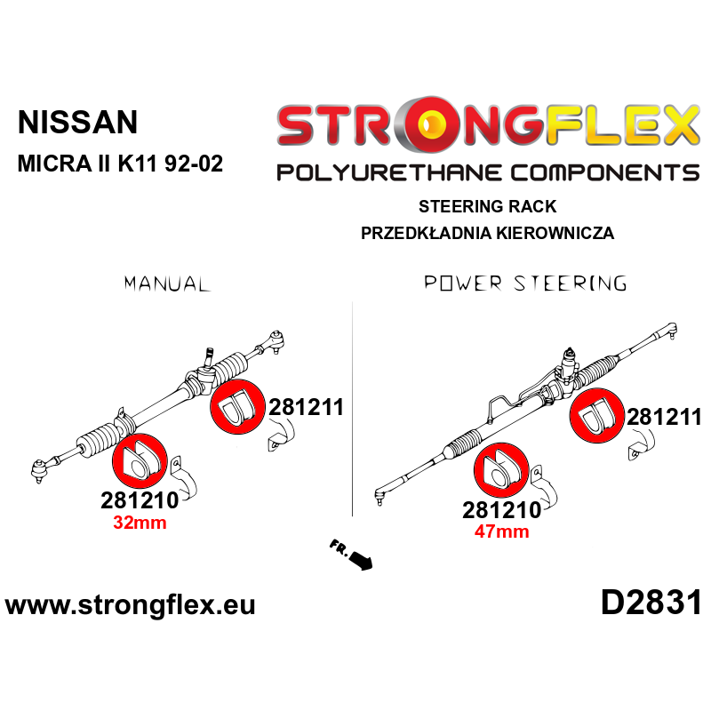 286057A: Full suspension bush kit SPORT