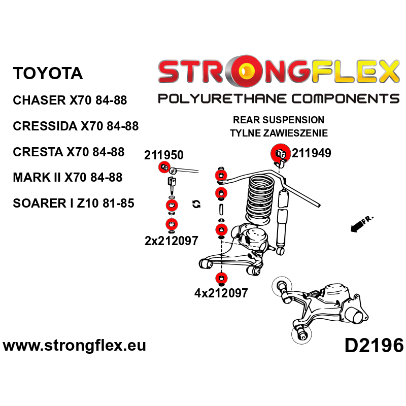 211949B: Rear anti roll bar bush