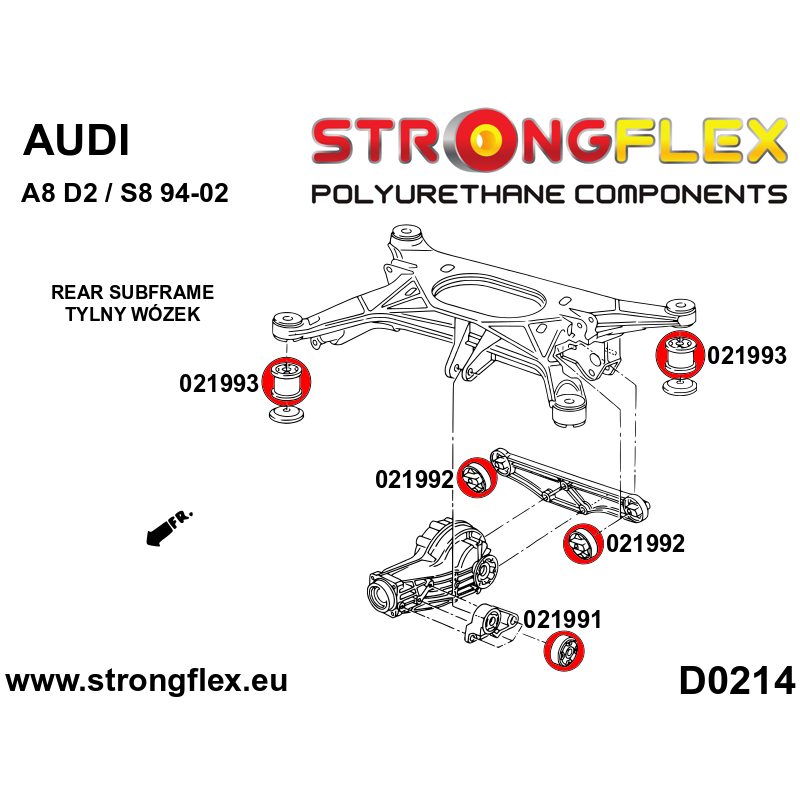 021991A: Rear differential - front bush SPORT