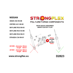 281961A: Rear lower shock mount bush 55mm SPORT