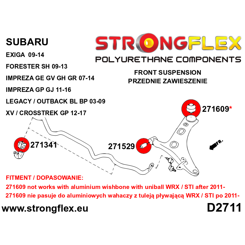 276160B: Full suspension bush kit