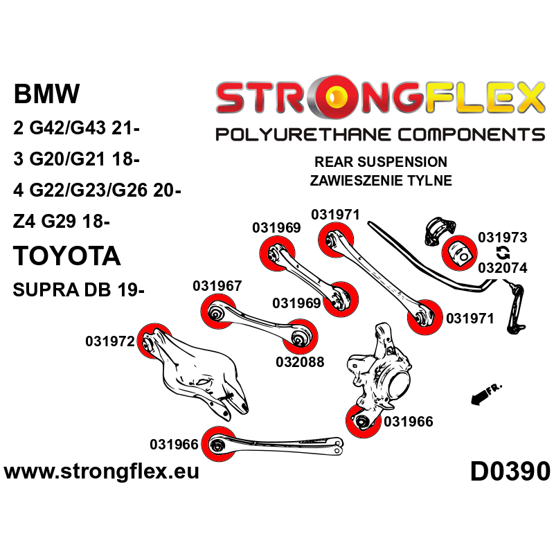 031967A: Rear upper arm – front bush SPORT