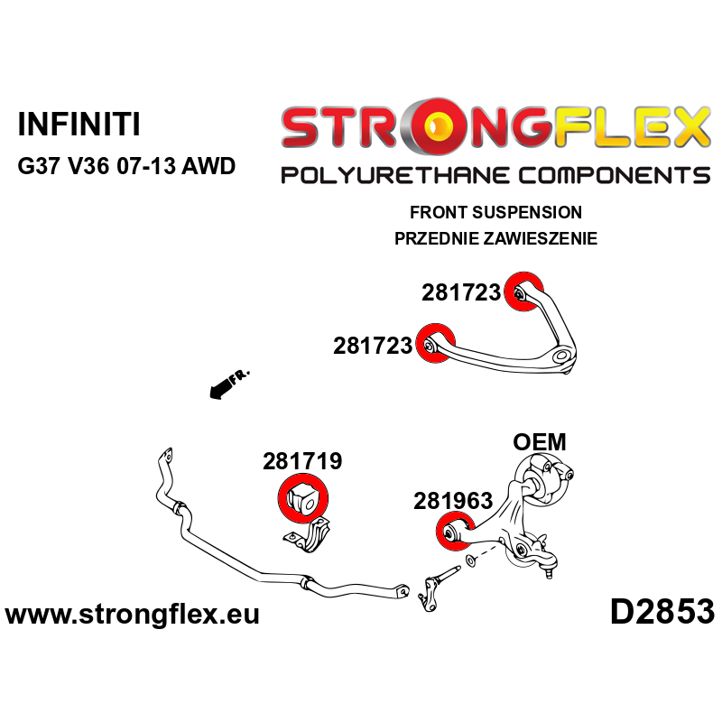 281963B: Front lower arm - front bush