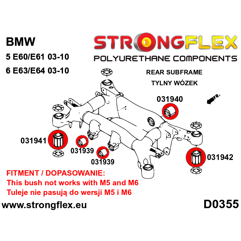 036249A: Full suspension polyurethane bush kit SPORT