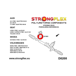 221965A: Steering rack mount bush SPORT