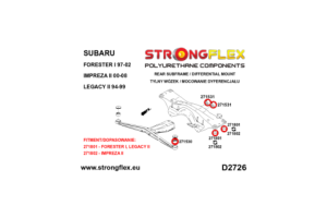 271801A: Rear crossmember bush SPORT