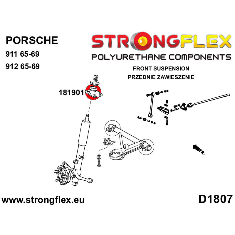 181901A: Front upper shock mount SPORT