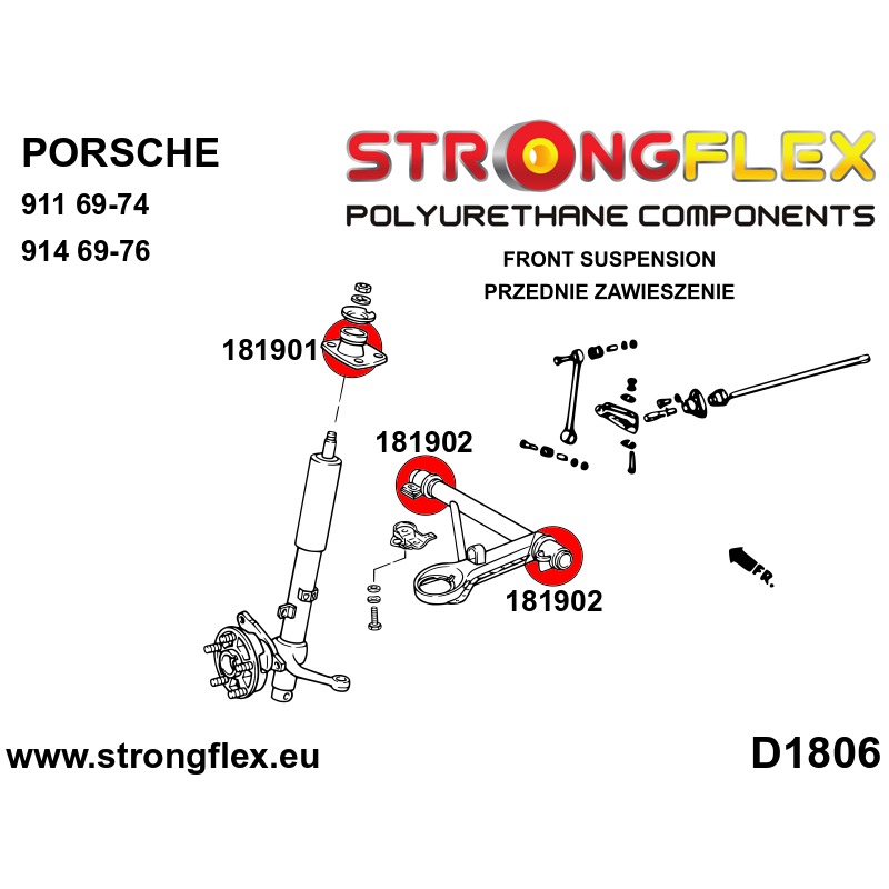 181901A: Front upper shock mount SPORT