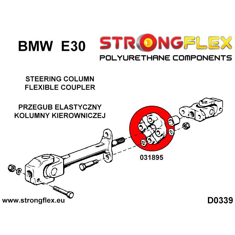 031895A: Steering column flexible coupler SPORT