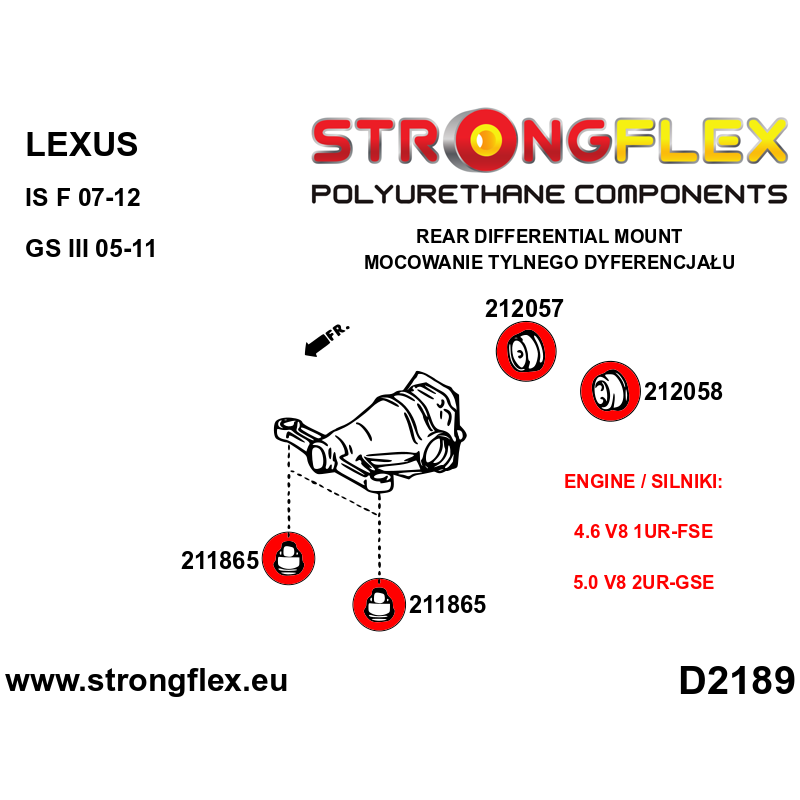 211865B: Rear diff mount - front bush