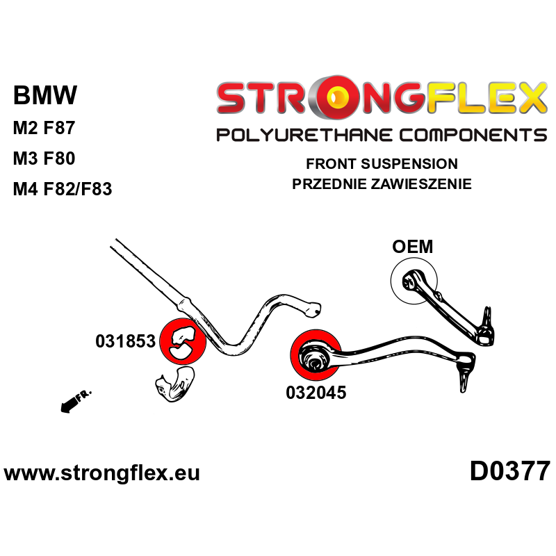 031853A: Front anti roll bar bush SPORT