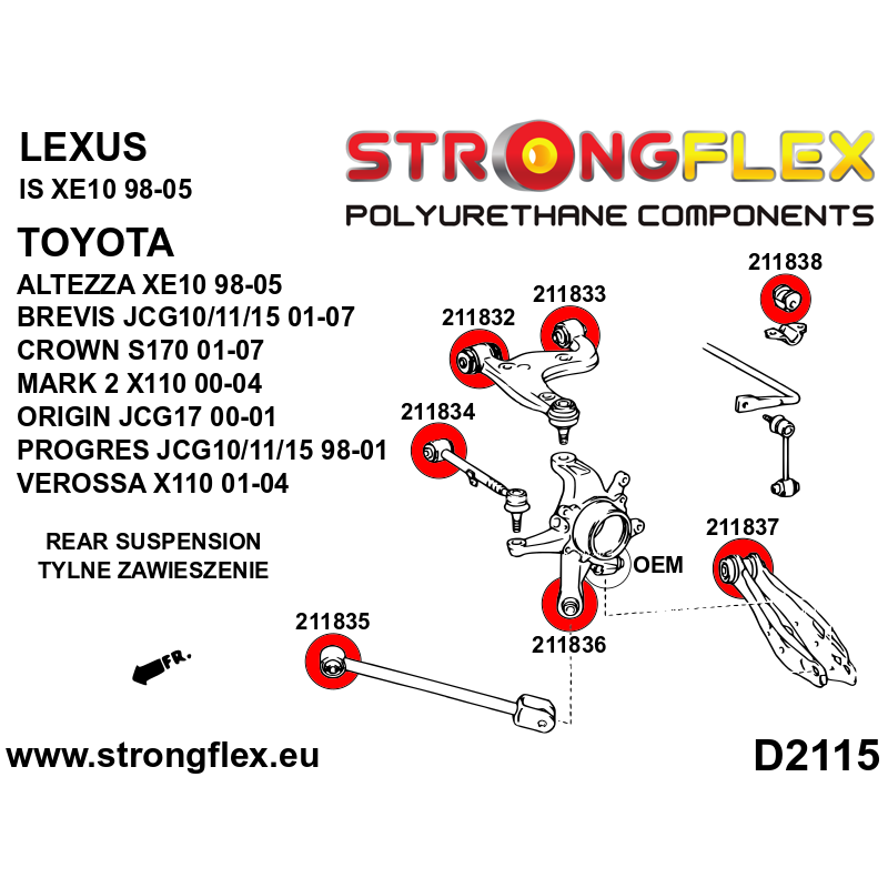 211835B: Rear trailing arm front bush