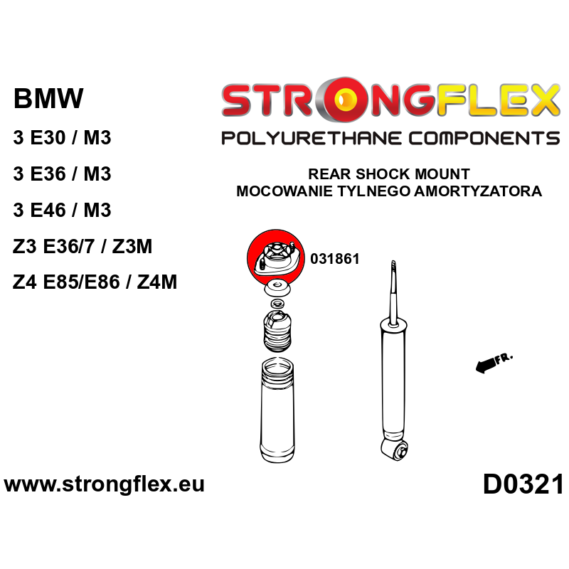 031861A: Rear shock mount SPORT