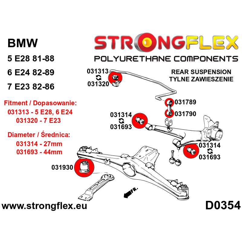 031790B: Rear anti roll bar link to arm bush