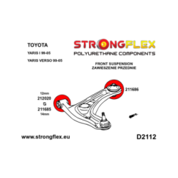 211686A: Front wishbone - rear bush SPORT