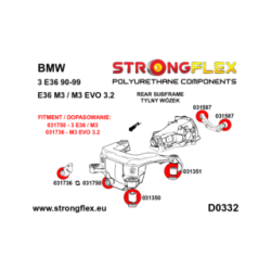 031587A: Rear differential rear mount bush SPORT