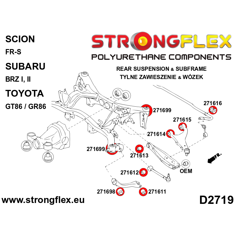 276194A: Full suspension bush kit SPORT