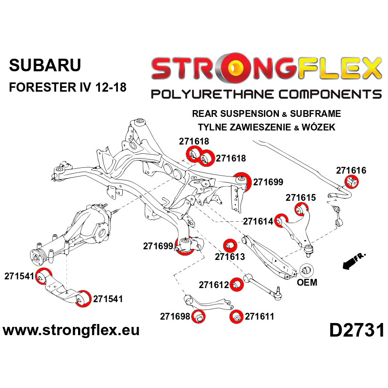 271698B: Rear trailing arm front bush