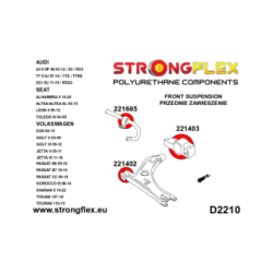 226174A: Front and rear suspension bush kit SPORT