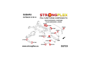 276165B: Rear suspension polyurethane bush kit