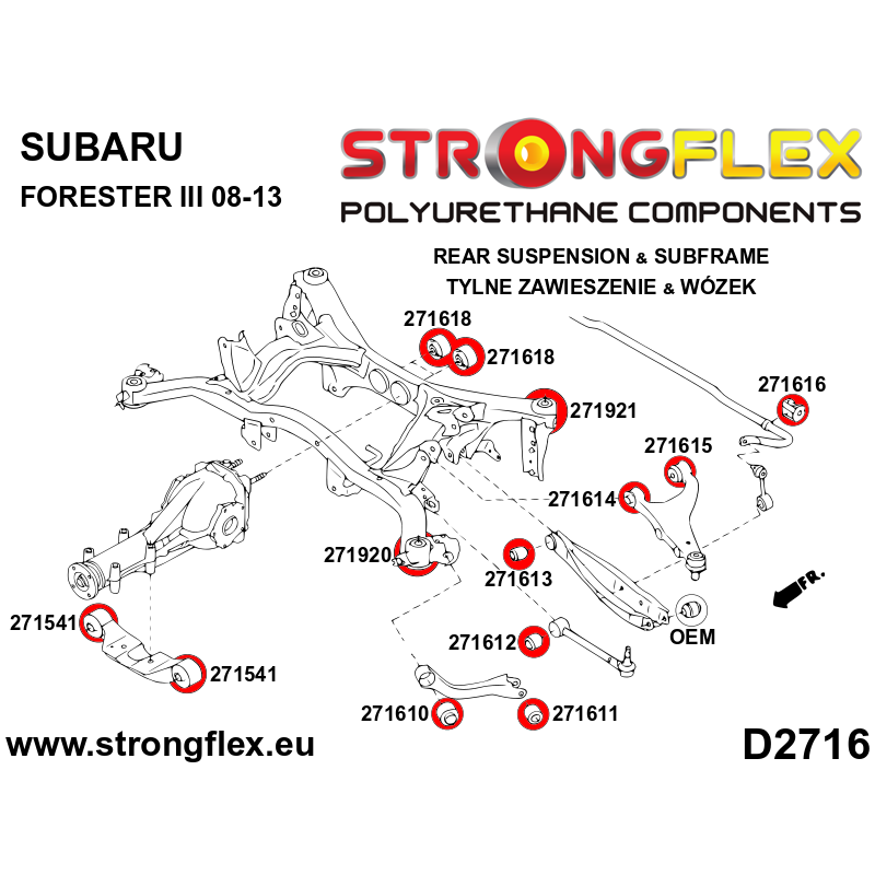 271616B: Rear anti roll bar bush