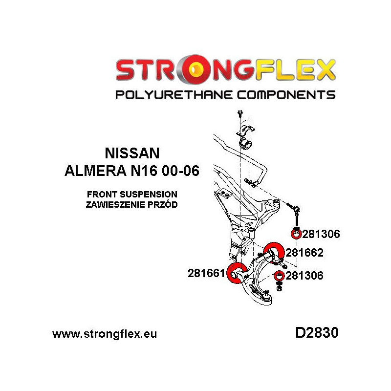 281661A: Front lower arm front bush SPORT
